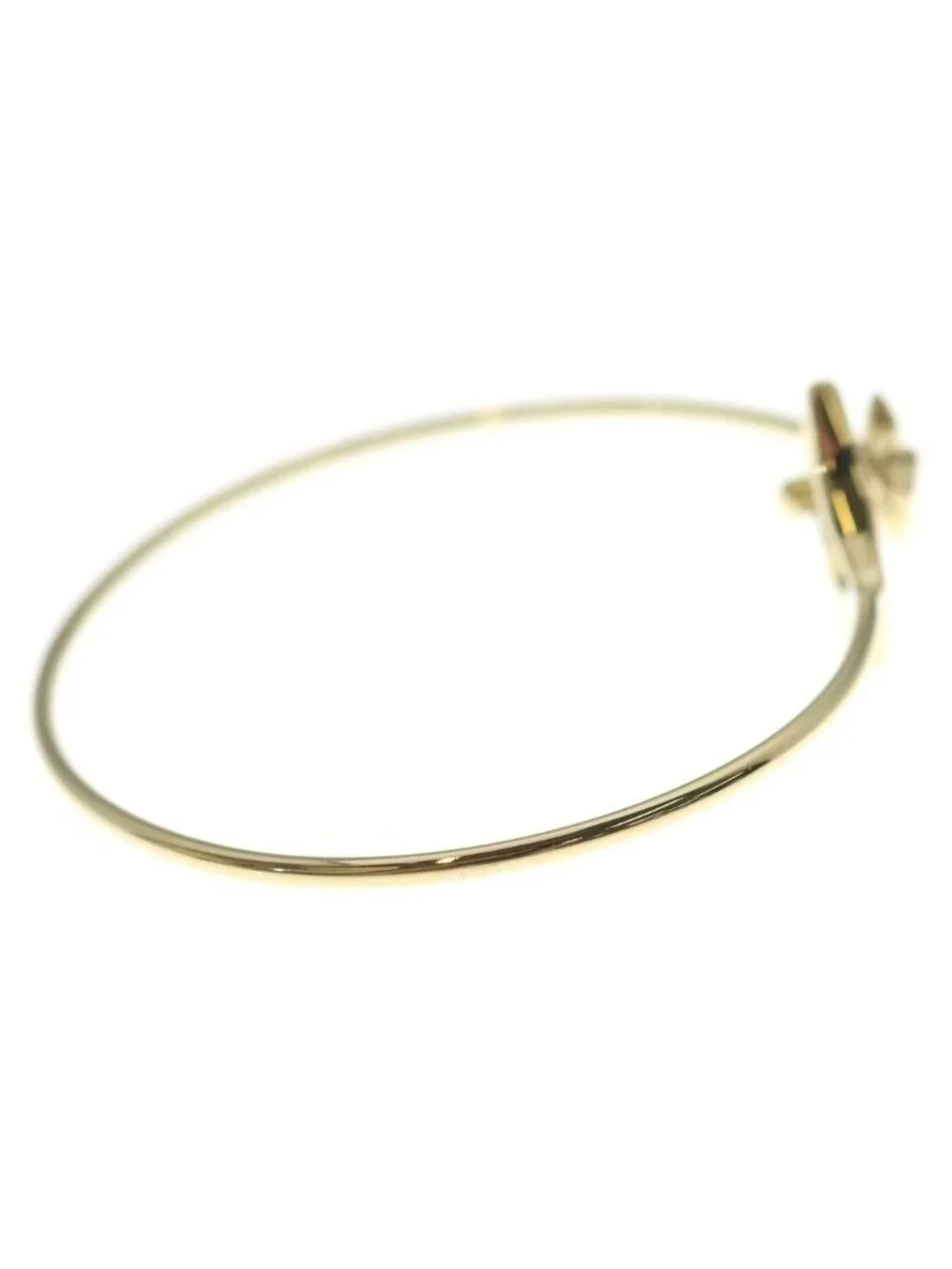 Louis Vuitton Bracelet Rigid LV Flower Glam Bangle Gold